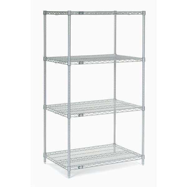 Nexel Wire Shelving, Poly-Z-Brite, 36W X 24D X 63H 24366Z - main